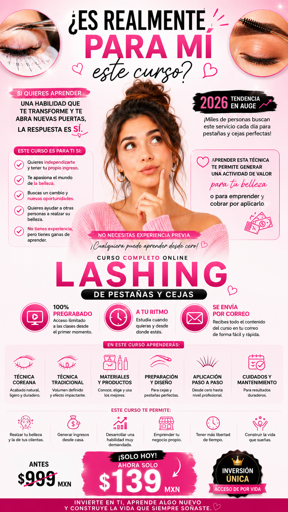 Curso Grabado Lashing pestañas y cejas
