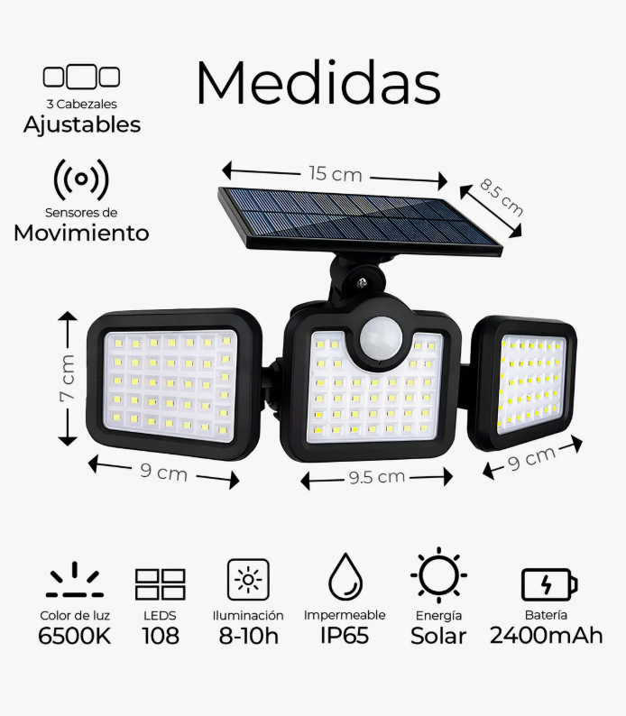 Power Solar Led- 80% Ahorro Energía