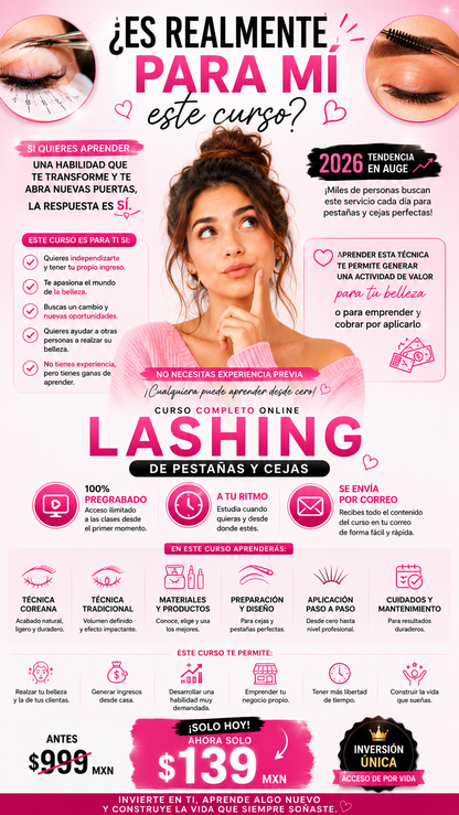 Curso Grabado Lashing pestañas y cejas